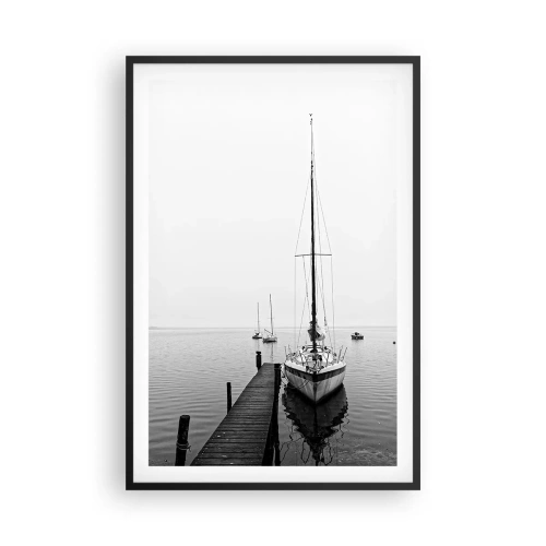 Plakat i sort ramme - Klar til afgang - 61x91 cm