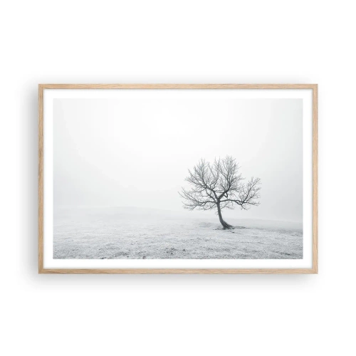 Plakat i ramme af lyst egetræ - Mod intetheden - 91x61 cm
