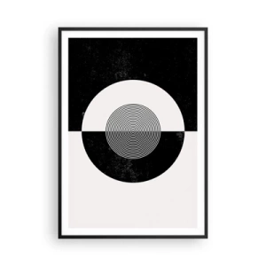 Plakat i sort ramme - Harmoni i sort og hvidt - 70x100 cm