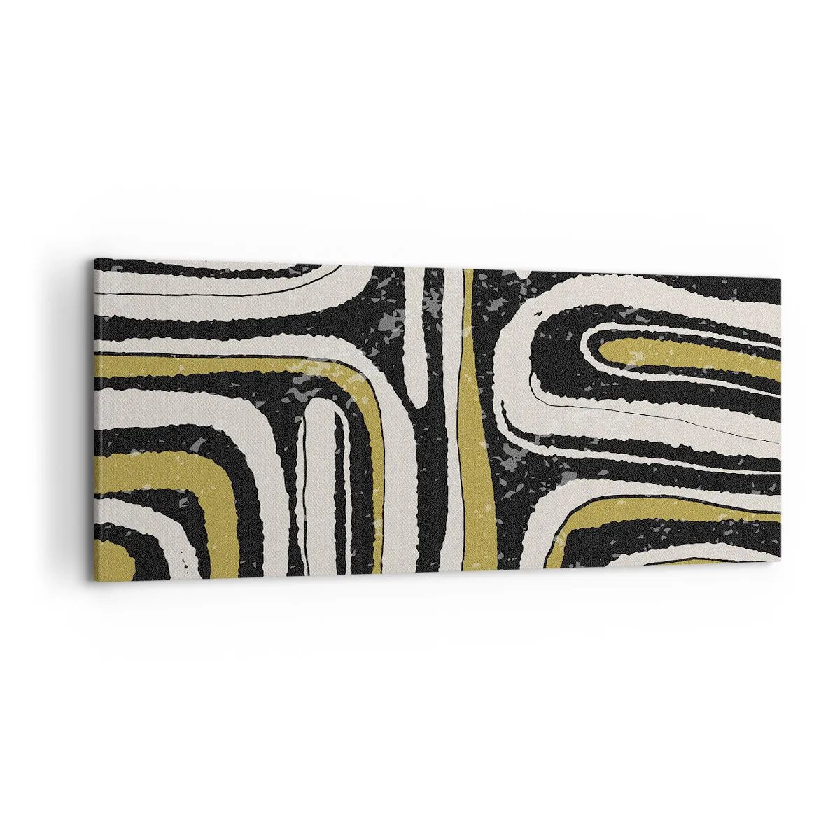 Lærredstryk - Billede på lærred - Komposition: stier og gyder - 120x50 cm