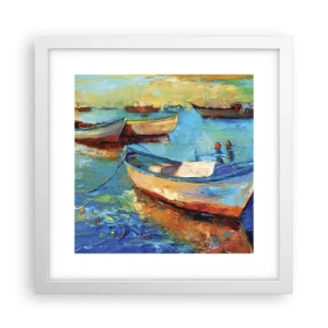 Plakat i hvid ramme - I den sydlige bugt - 30x30 cm