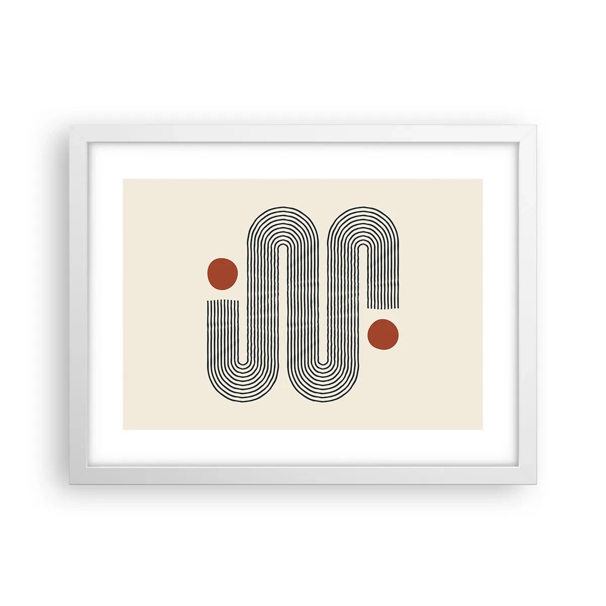 Plakat i hvid ramme - Fra start til slut - 40x30 cm