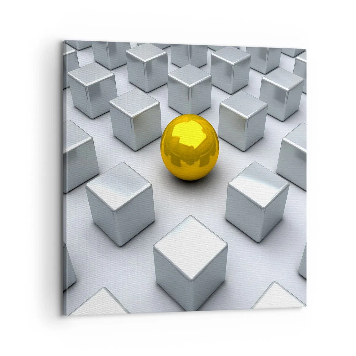 Lærredstryk - Billede på lærred - Hvorfor mig? Geometrisk sammensætning - 60x60 cm