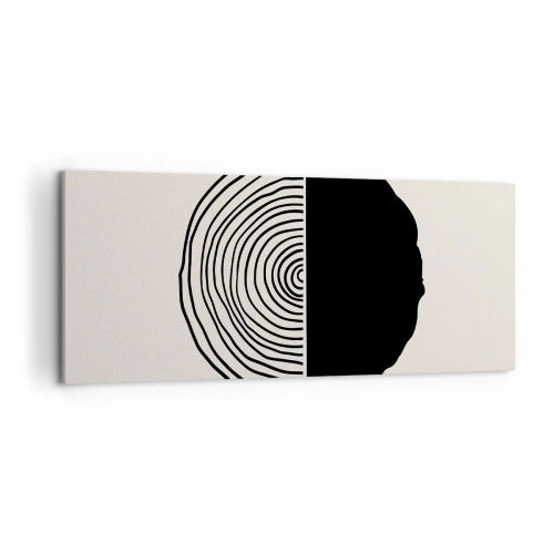 Lærredstryk - Billede på lærred - Halvt og halvt - 100x40 cm