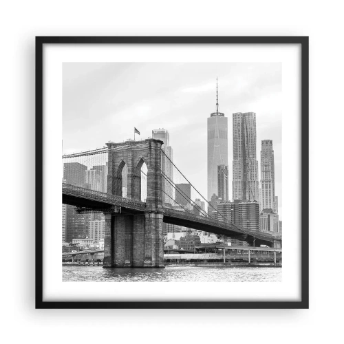 Plakat i sort ramme - New York stemning - 50x50 cm