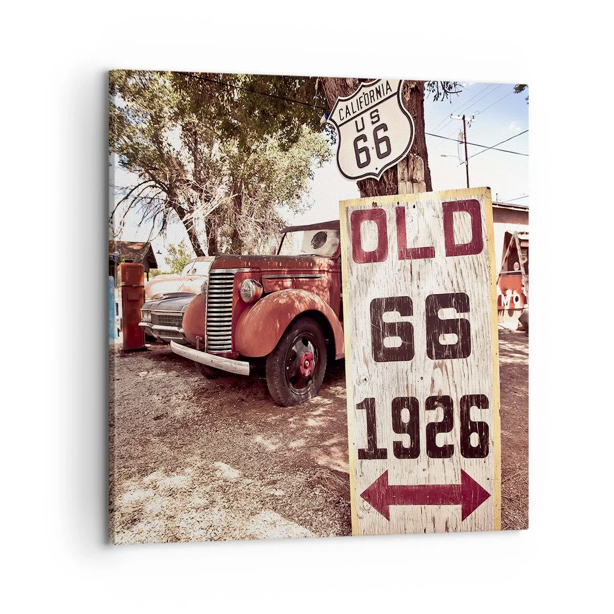 Lærredstryk - Billede på lærred - En legende om det amerikanske landskab - 60x60 cm