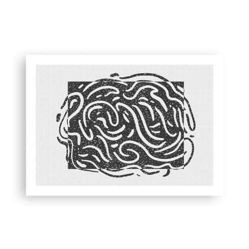 Plakat - Abstraktion: en dans af glæde - 70x50 cm