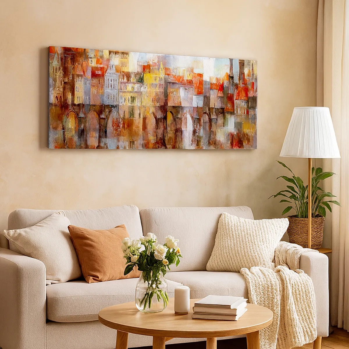 Lærredstryk - Billede på lærred - Under broen også smuk - 30x30 cm