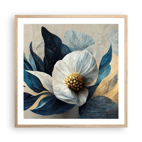 Plakat i ramme af lyst egetræ - Har et hjerte af guld - 60x60 cm