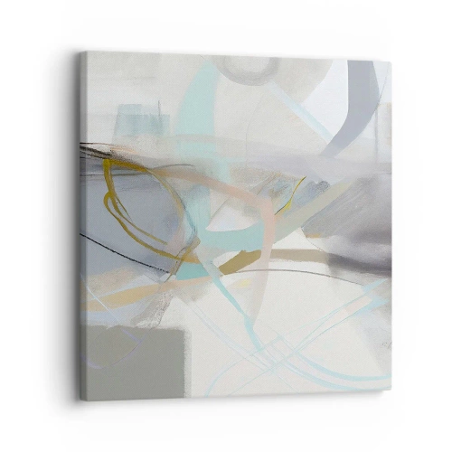 Lærredstryk - Billede på lærred - Tågeagtig abstraktion - 30x30 cm