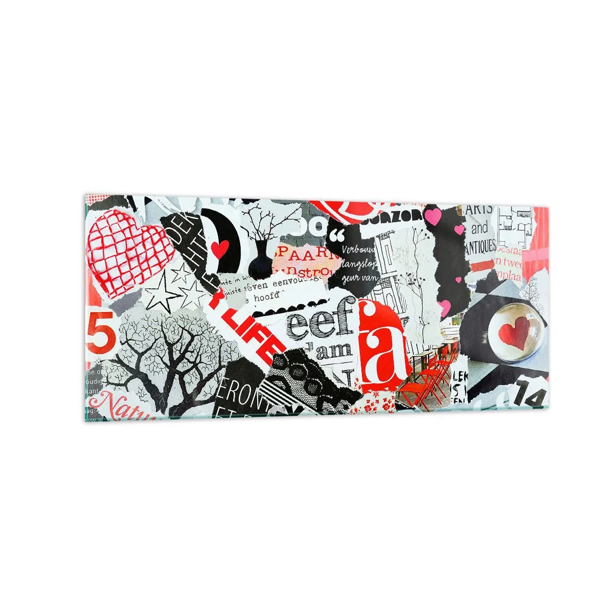 Billede på glas - Hipster collage - 120x50 cm