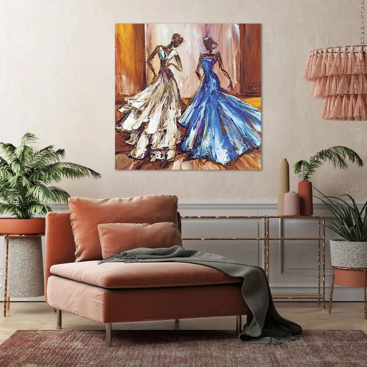 Lærredstryk - Billede på lærred - Den taknemmelige duo - 60x60 cm