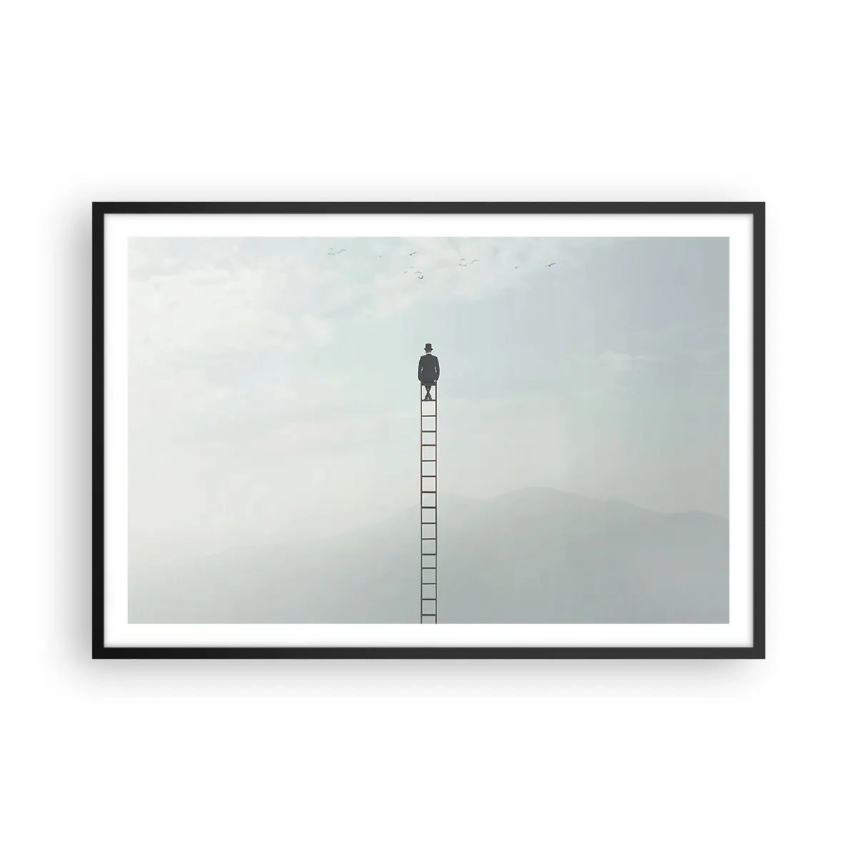 Plakat i sort ramme - Stig yderligere - 91x61 cm