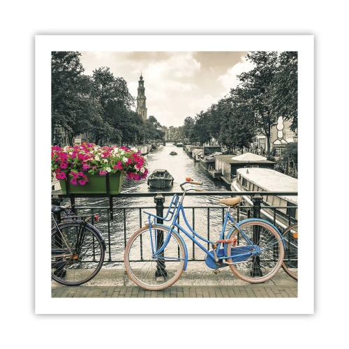 Plakat - Farverne i Amsterdams gader - 60x60 cm