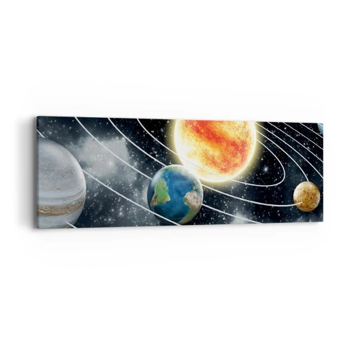Lærredstryk - Billede på lærred - Kosmisk dans - 90x30 cm