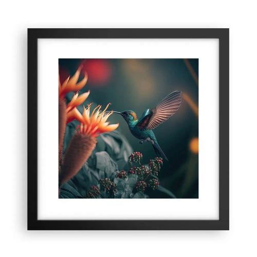 Plakat i sort ramme - Et virkelig farverigt liv - 30x30 cm