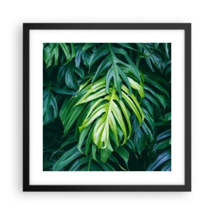 Plakat i sort ramme - Fordyb dig i friskhed - 40x40 cm