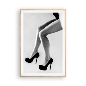 Plakat i ramme af lyst egetræ - Evig kvindelighed - 61x91 cm