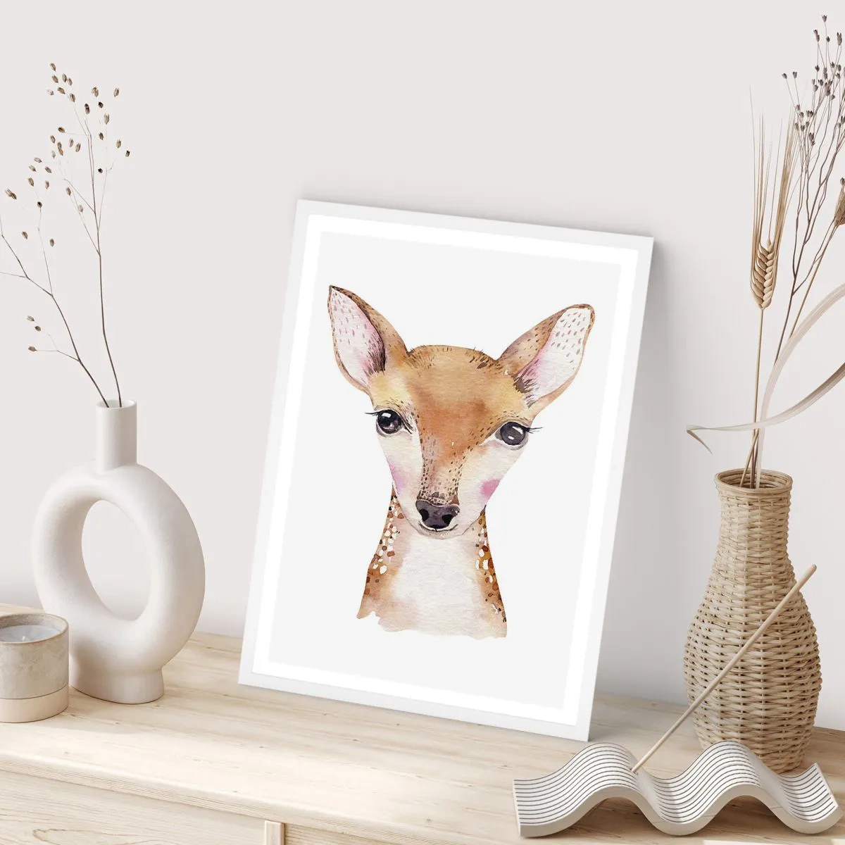 Plakat i hvid ramme - Uskyldighedens natur - 40x50 cm