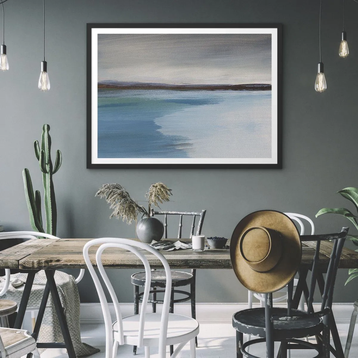 Plakat i sort ramme - Horisontalt landskab - 70x50 cm