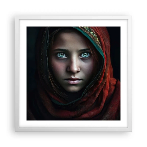 Plakat i hvid ramme - Østens prinsesse - 50x50 cm