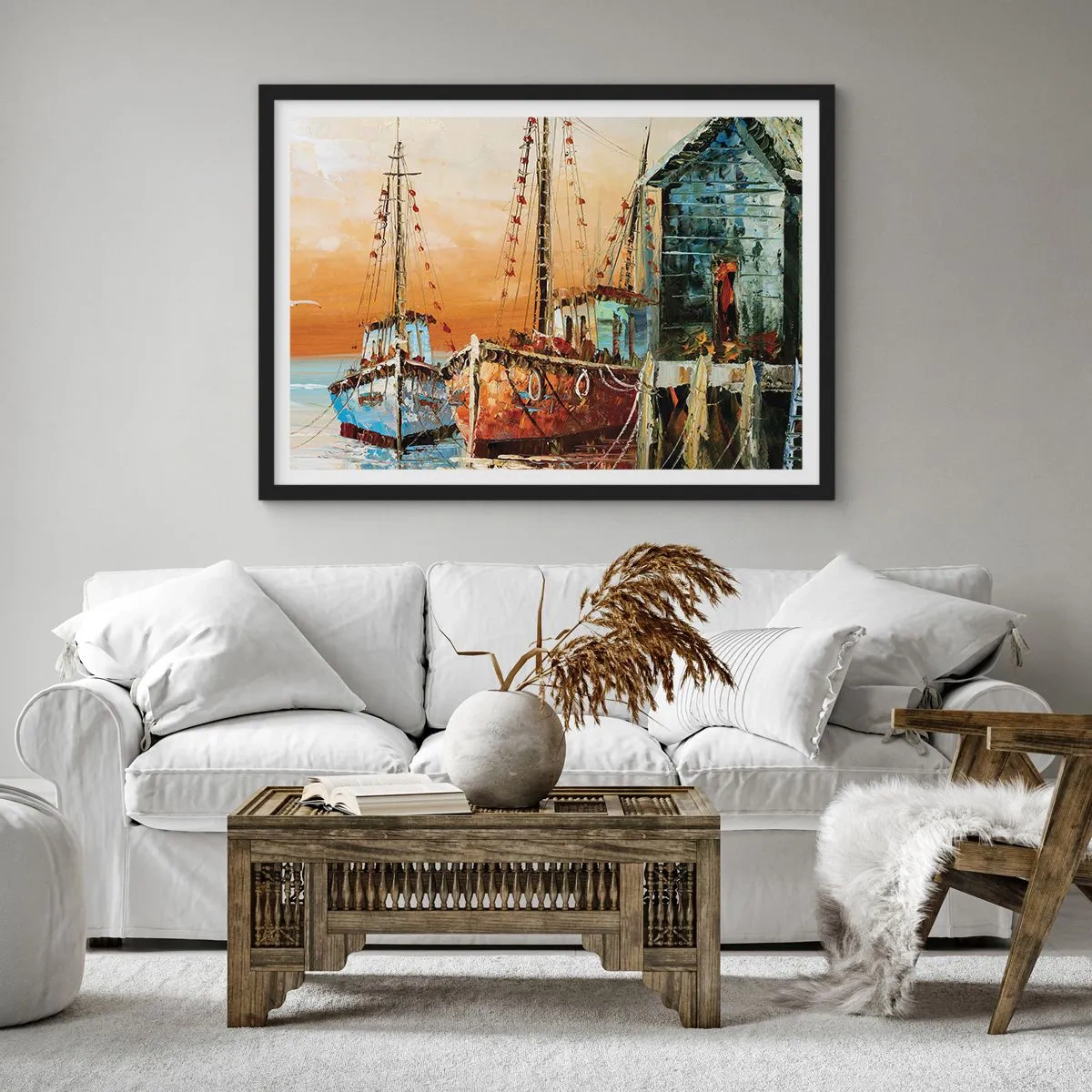 Plakat i sort ramme - Fredelig tilbagevenden - 100x70 cm