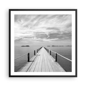 Plakat i sort ramme - Eller måske en rejse... - 60x60 cm