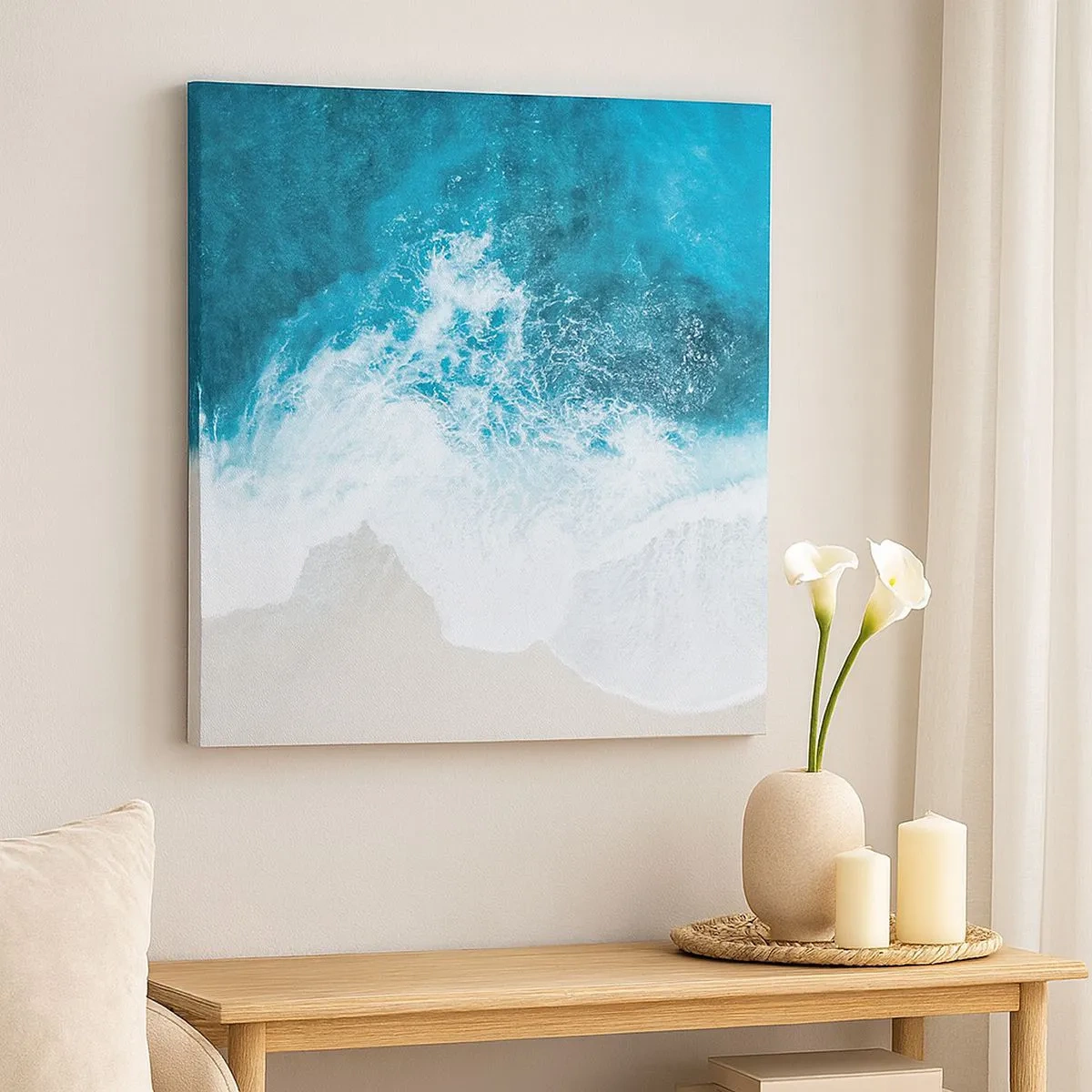 Lærredstryk - Billede på lærred - Naturlig kærtegn - 30x30 cm