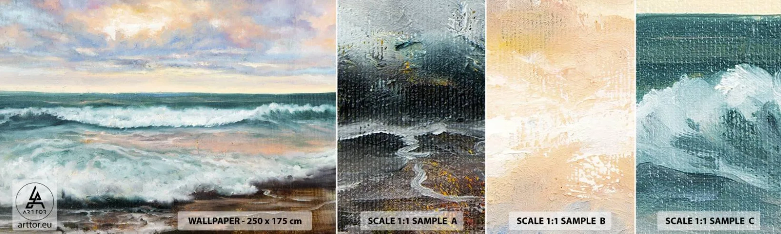 Fototapet Prøve Standard Eco - Her vil du glatte din sjæl - Landskab, Hav, Ved havet - 100x30 cm