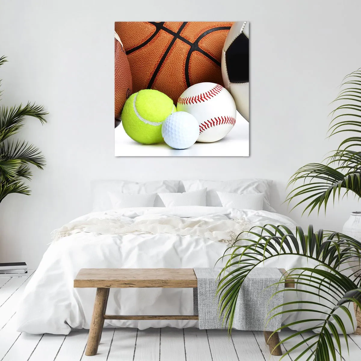 Lærredstryk - Billede på lærred - Forbindelse med bolden! - 60x60 cm