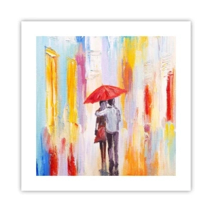 Plakat - Lad det regne  mere - 40x40 cm