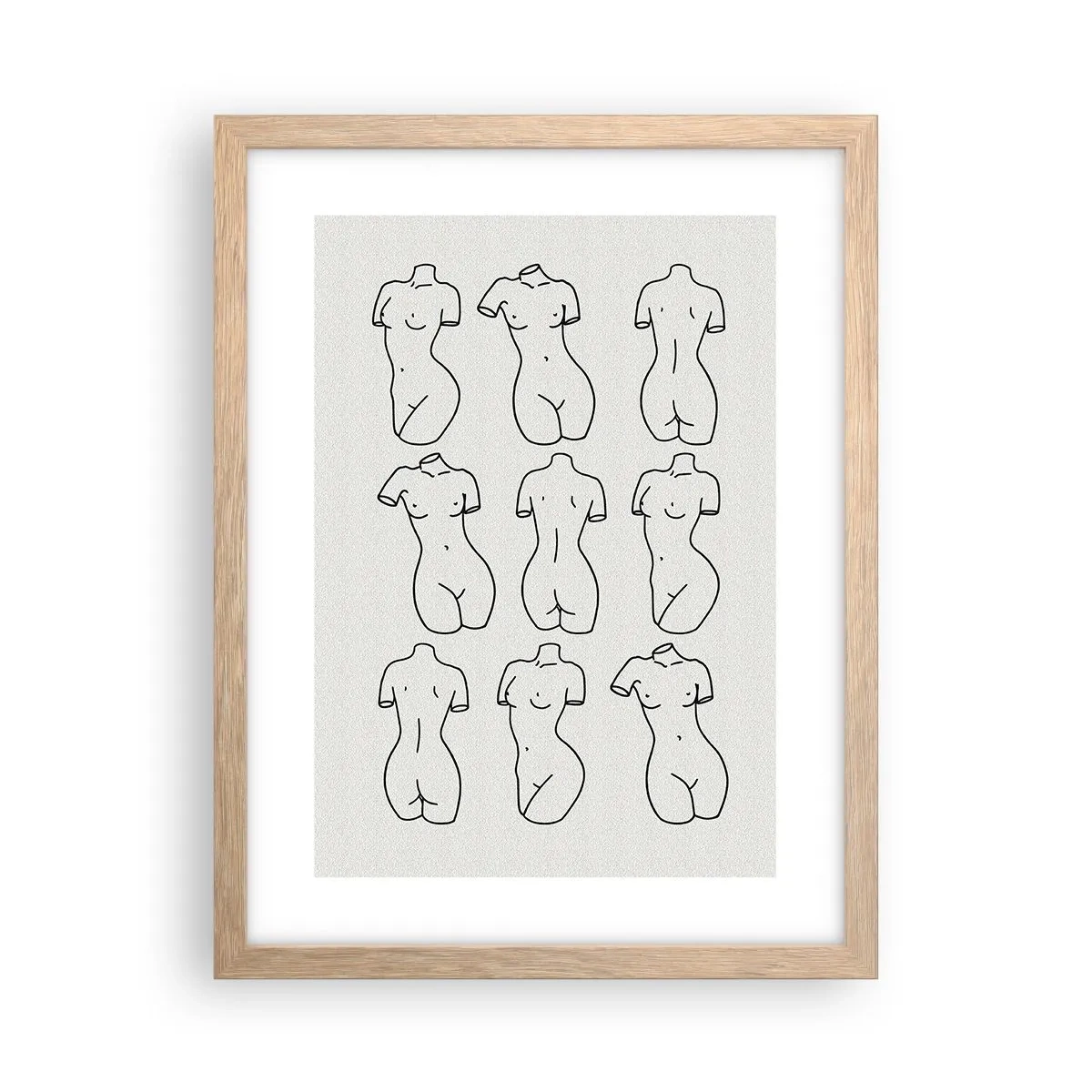 Plakat i ramme af lyst egetræ - Kun Venus - 30x40 cm