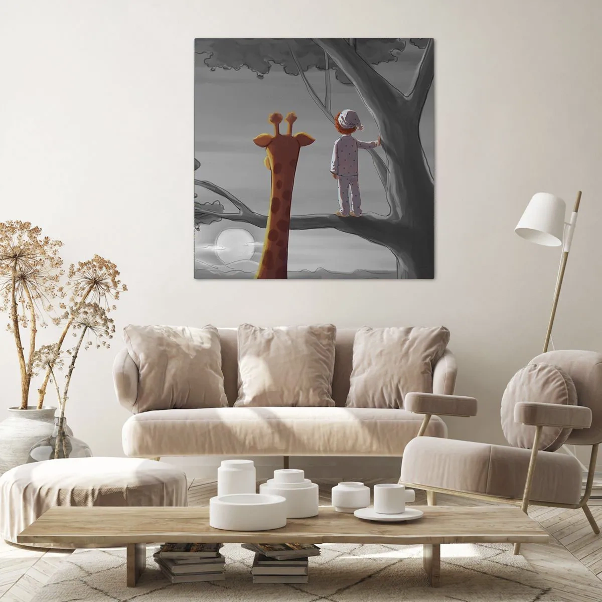 Lærredstryk - Billede på lærred - Det sker virkelig - 60x60 cm