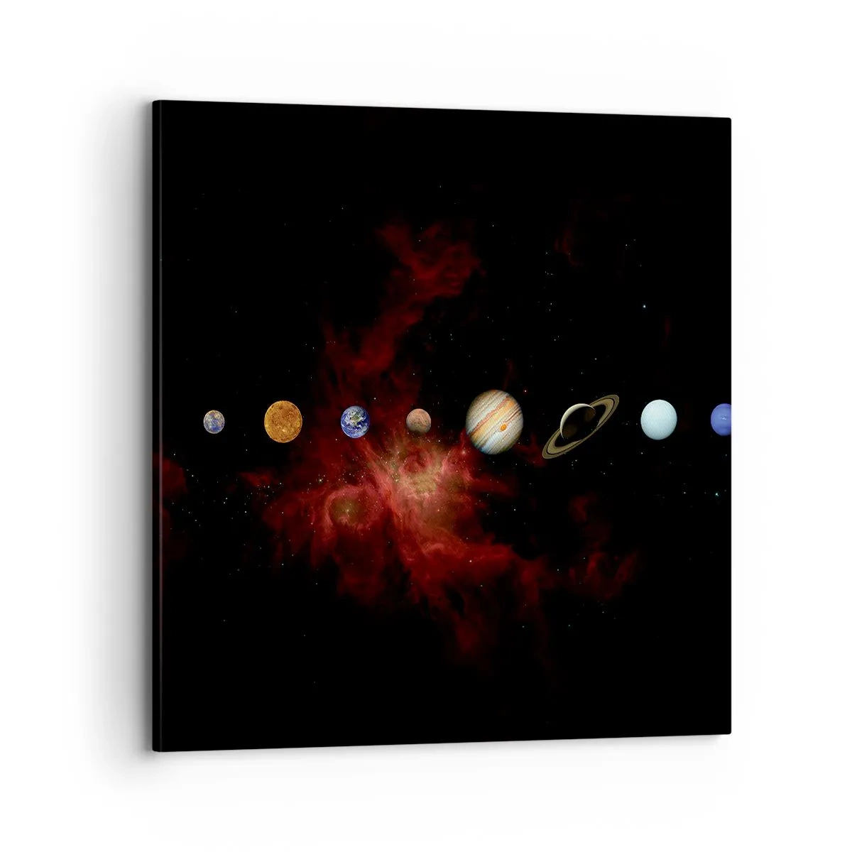 Lærredstryk - Billede på lærred - Vores nabolag - 70x70 cm