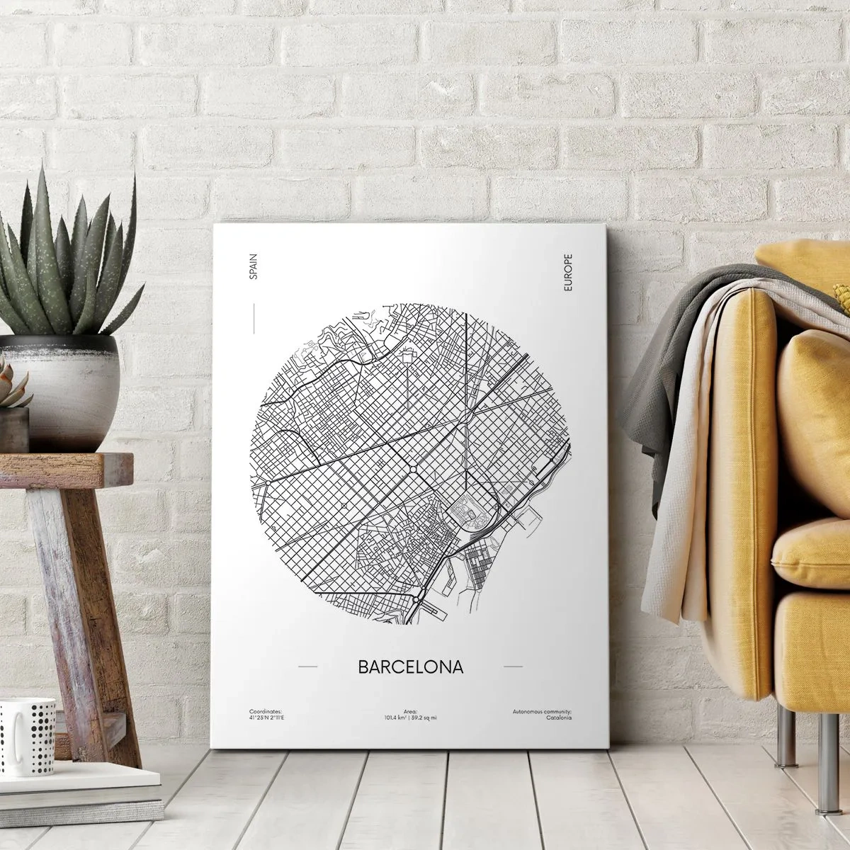 Lærredstryk - Billede på lærred - Barcelonas anatomi - 65x120 cm