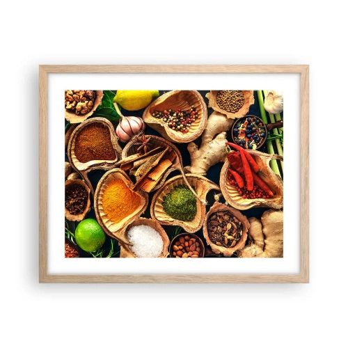 Plakat i ramme af lyst egetræ - Tag, hvad du vil have - 50x40 cm