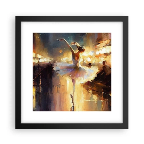 Plakat i sort ramme - Et mirakel på gaden - 30x30 cm