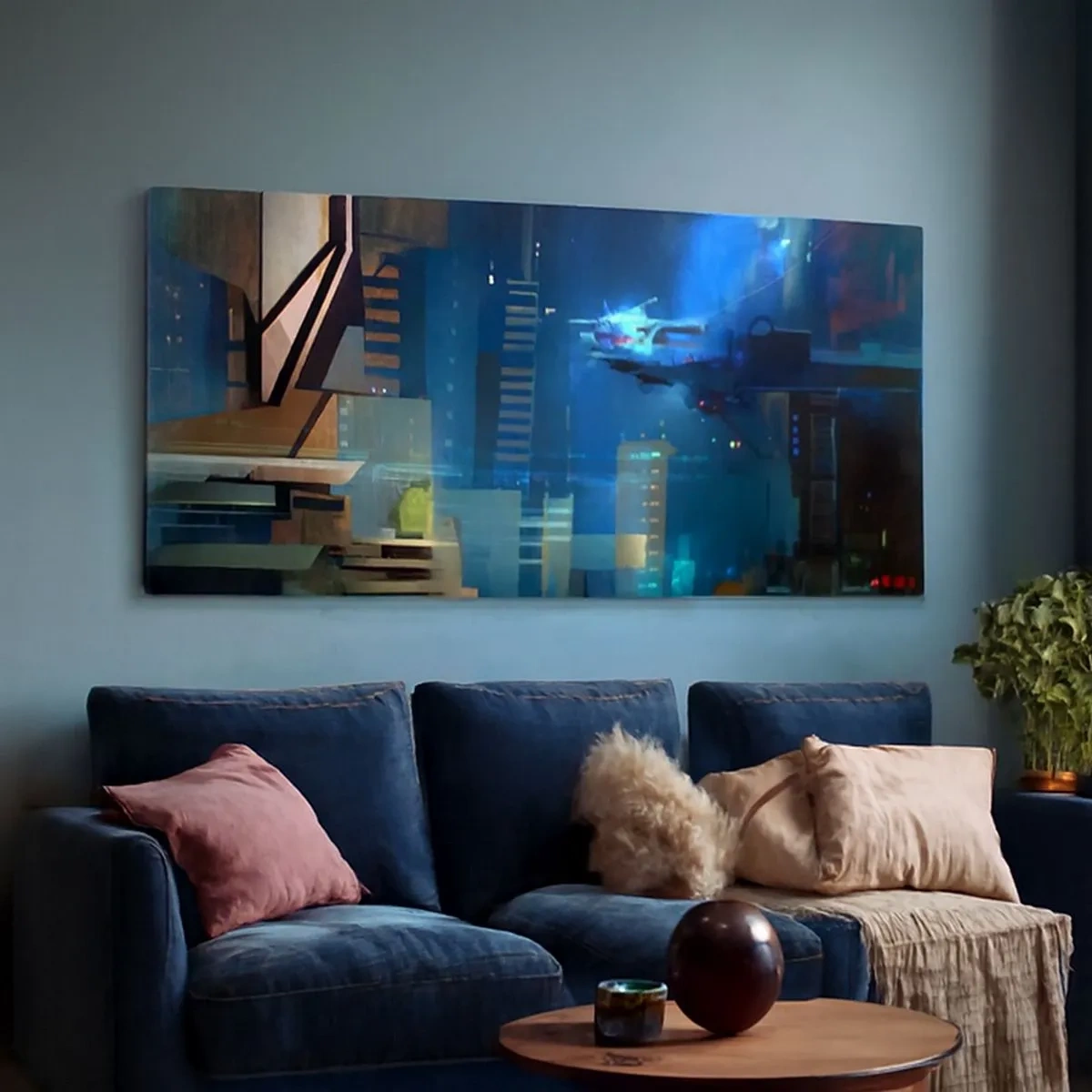 Lærredstryk - Billede på lærred - I den nærmeste fremtid - 100x40 cm