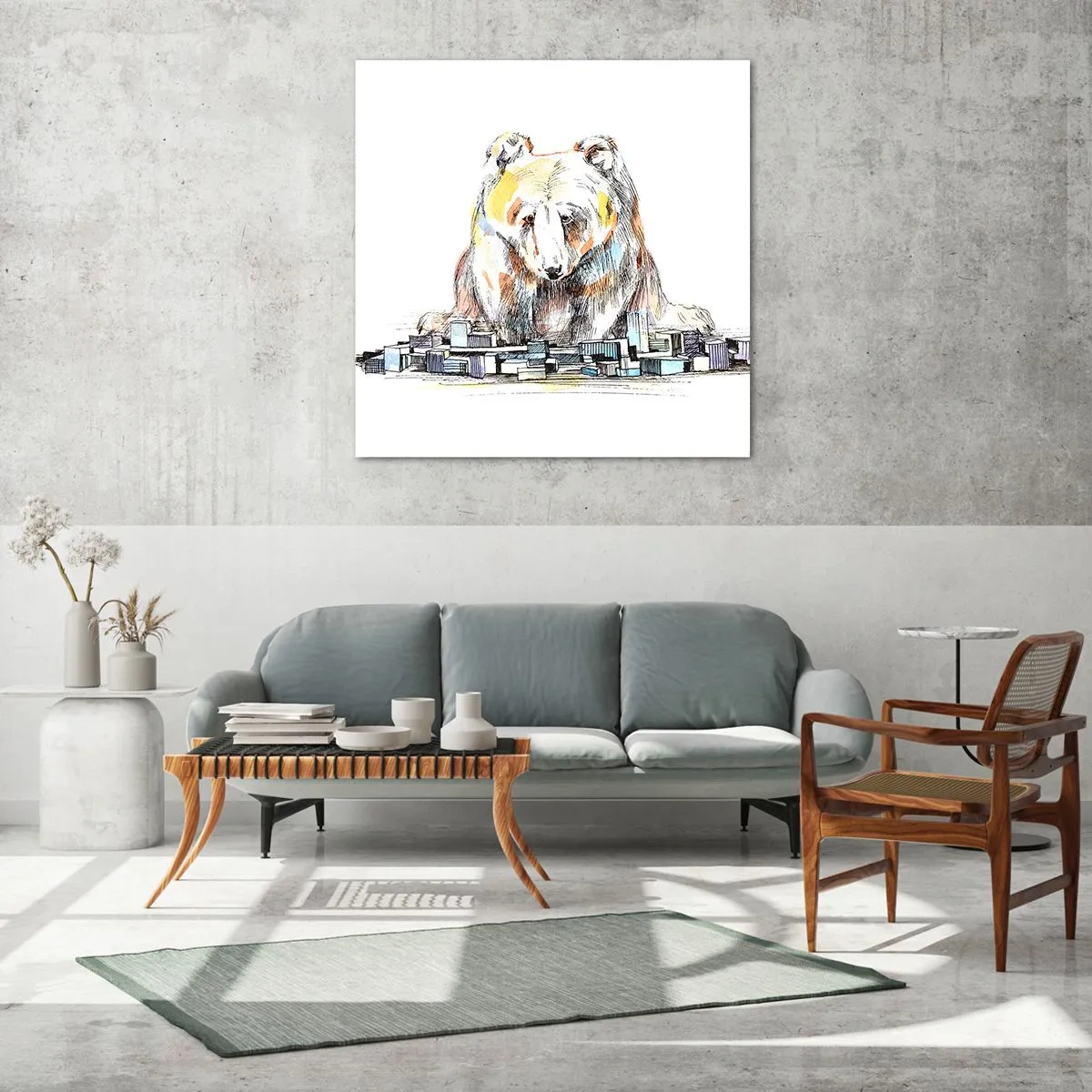 Billede på glas - Hvordan kan man leve på den måde? - 60x60 cm