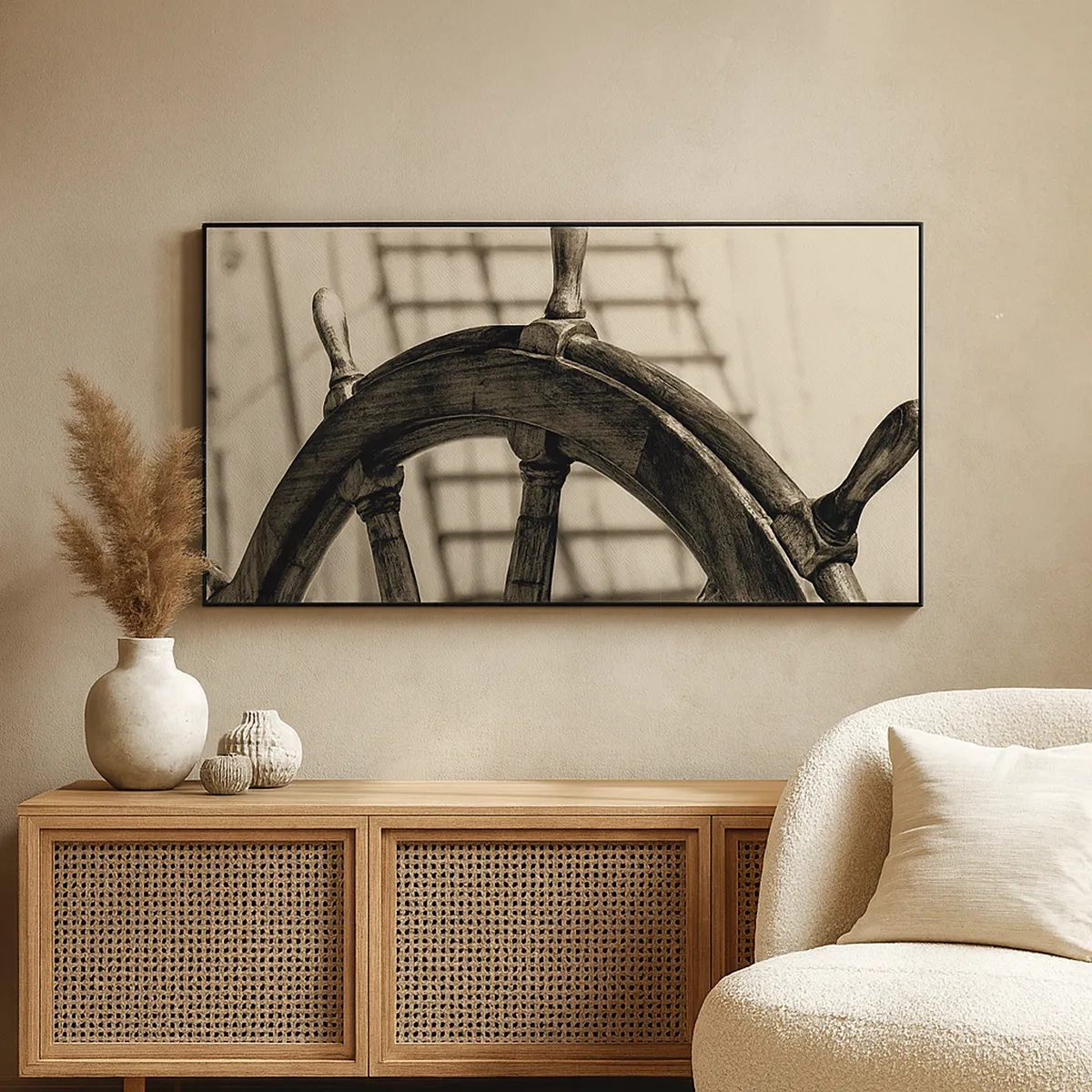 Lærredstryk - Billede på lærred - Historier om havet - 30x30 cm