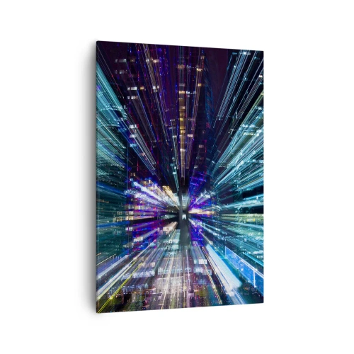 Lærredstryk - Billede på lærred - Overgang til hyperrummet - 70x100 cm