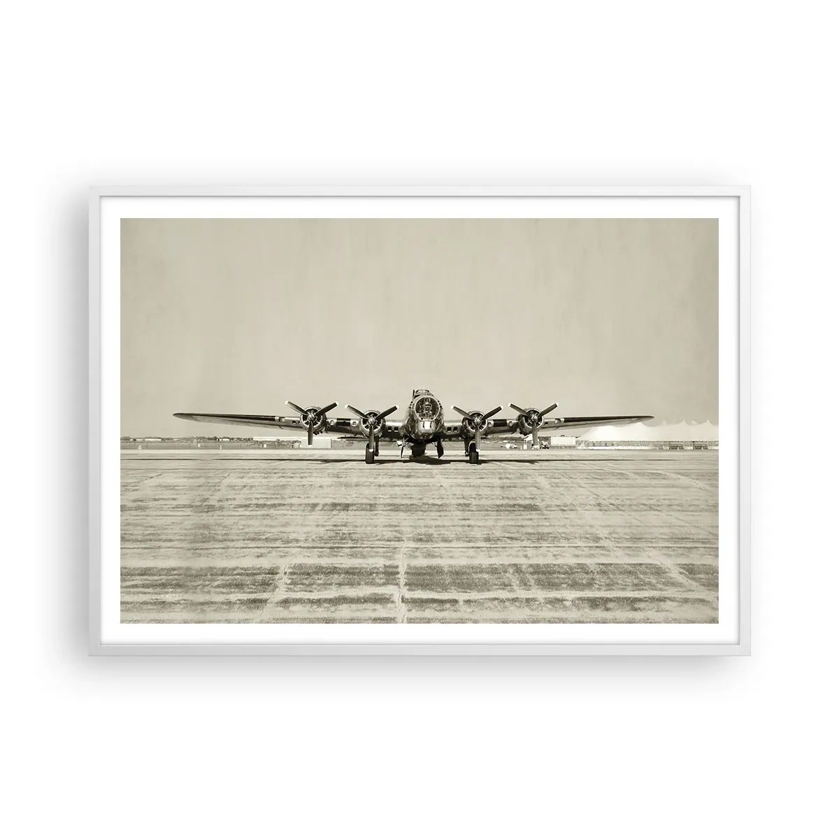 Plakat i hvid ramme - Som altid klar - 100x70 cm