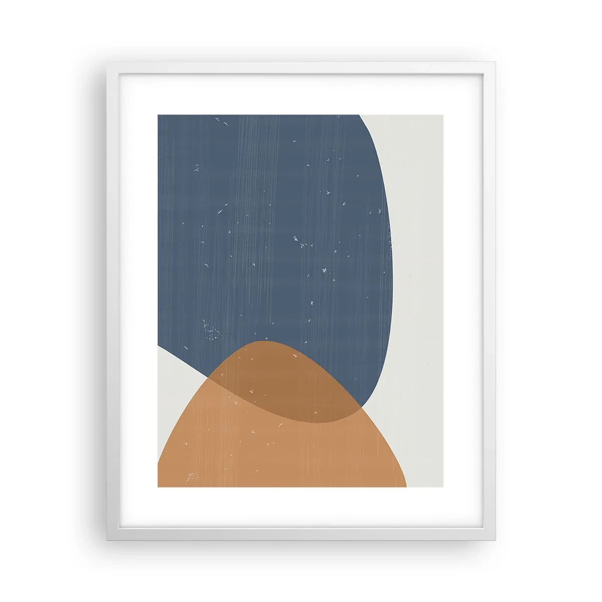 Plakat i hvid ramme - Ovaler og påvirkninger - 40x50 cm