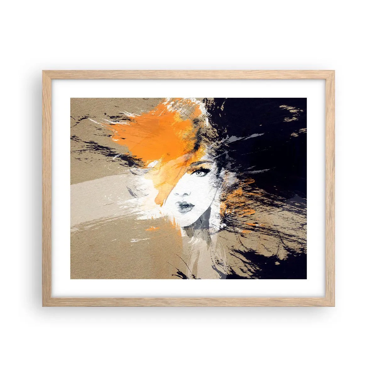 Plakat i ramme af lyst egetræ - Og det bliver let - 50x40 cm
