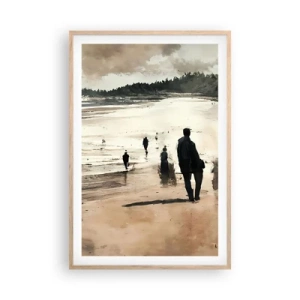 Plakat i ramme af lyst egetræ - Indkaldt - 61x91 cm