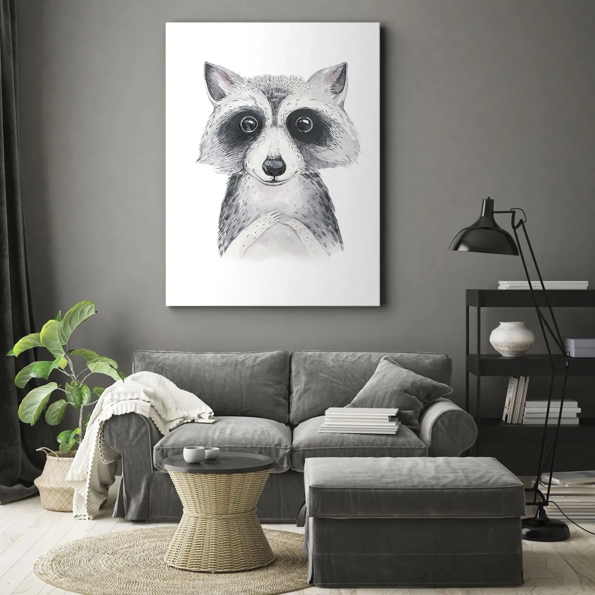 Lærredstryk - Billede på lærred - Et øjeblik til at trække på skuldrene - 50x70 cm