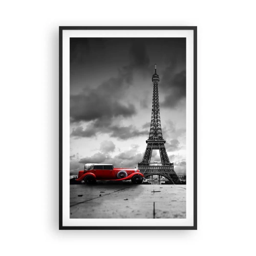 Plakat i sort ramme - For ikke så længe siden i Paris - 61x91 cm
