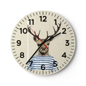 Vægur, Uret - Fordi jeg kan lide stribede skjorter! - 30x30 cm