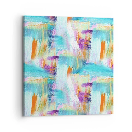 Lærredstryk - Billede på lærred - Munter mazel topper - 70x70 cm