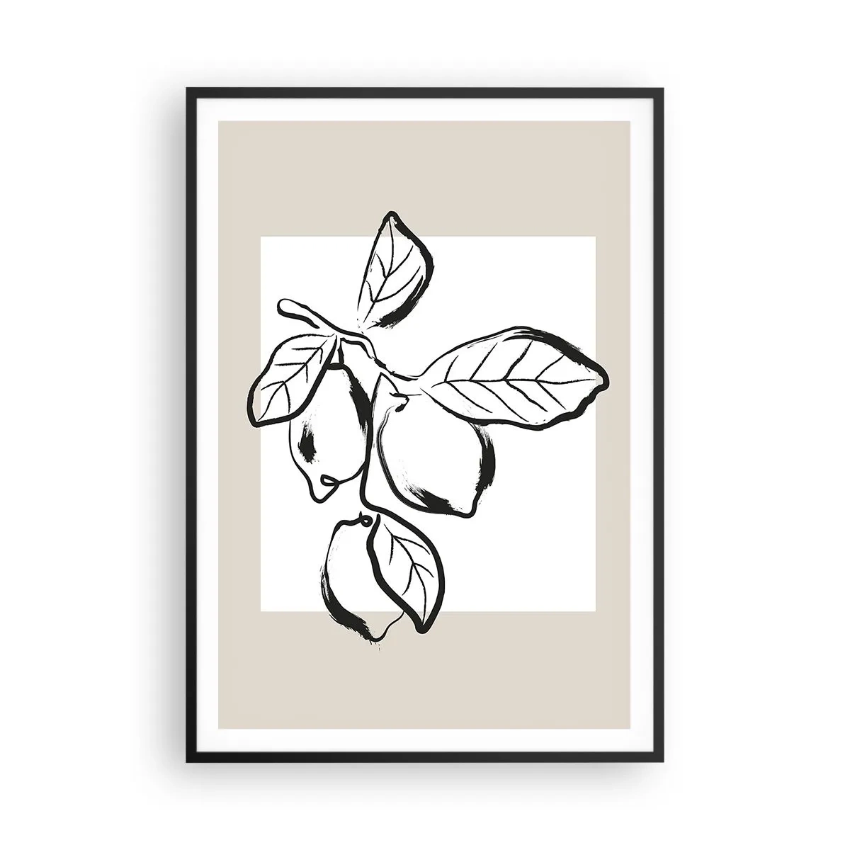 Plakat i sort ramme - Hvor citronen modner... - 70x100 cm